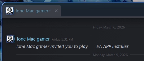 lone Mac gamer invited you to play EA APP Installer